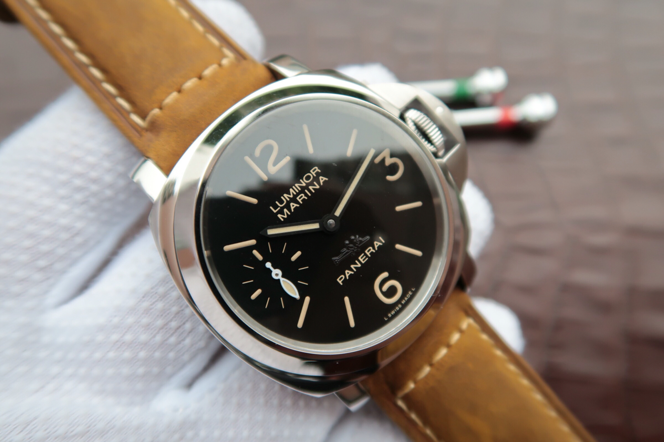 沛納海PAM416 瘋馬皮錶帶 6497手動機械機芯 男士腕錶￥3980