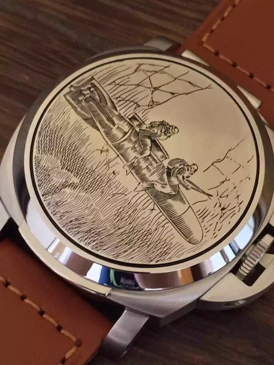 沛納海PAM076 牛皮錶帶 全自動機械機芯 男士腕錶￥3980-高仿沛納海