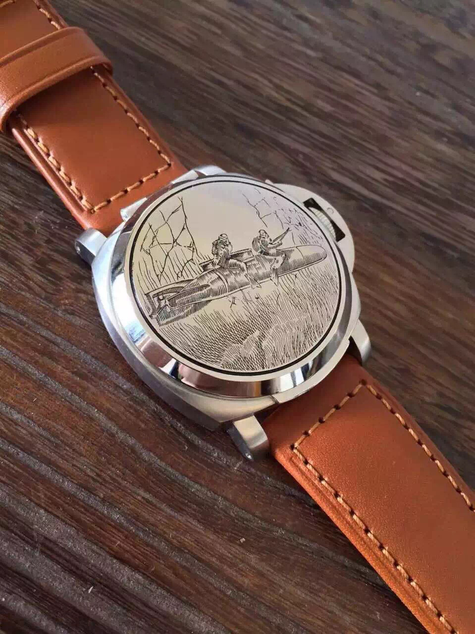 沛納海PAM076 牛皮錶帶 全自動機械機芯 男士腕錶￥3980-高仿沛納海