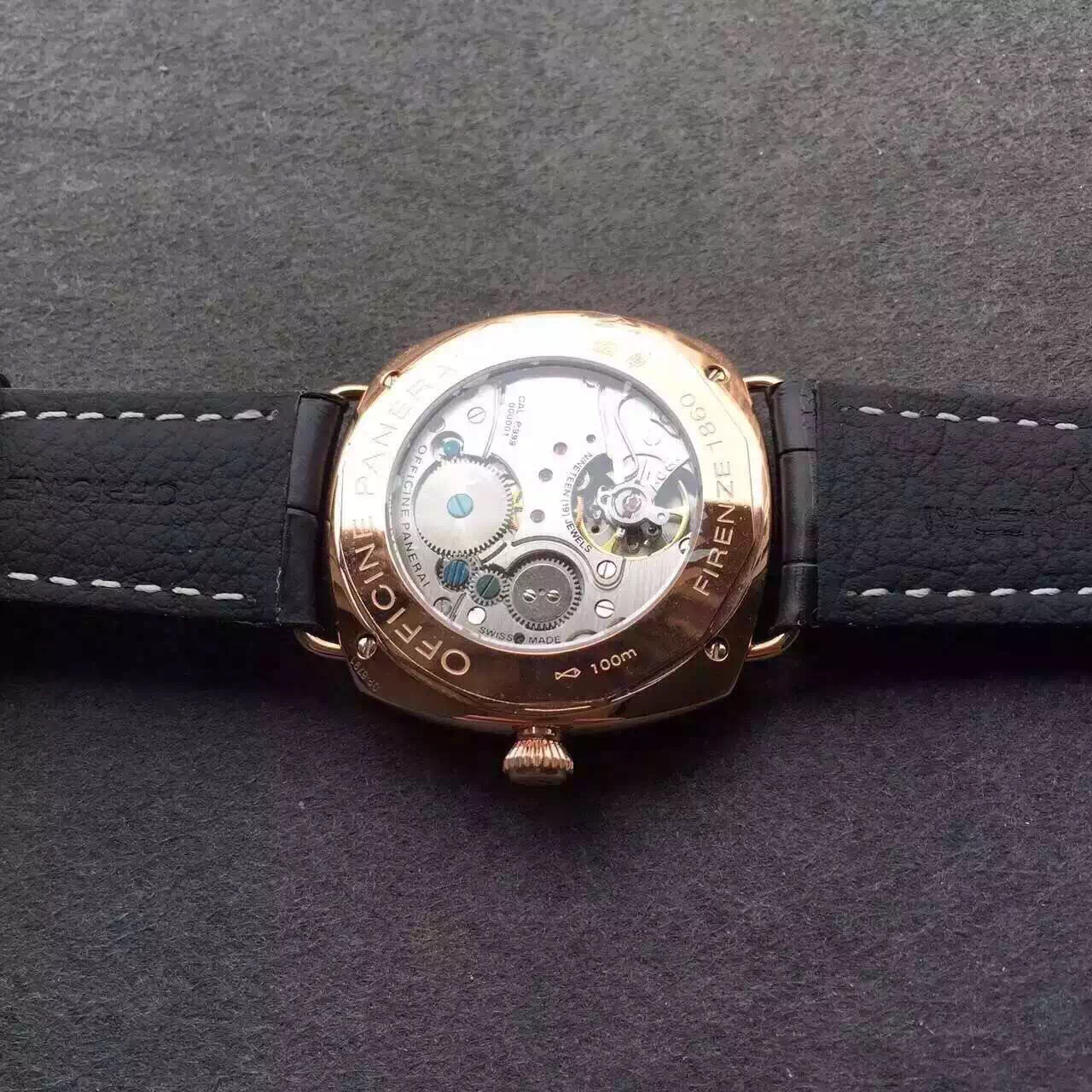 沛納海PAM378 皮帶錶 P.999手動機械 男士腕錶￥3980-高仿沛納海