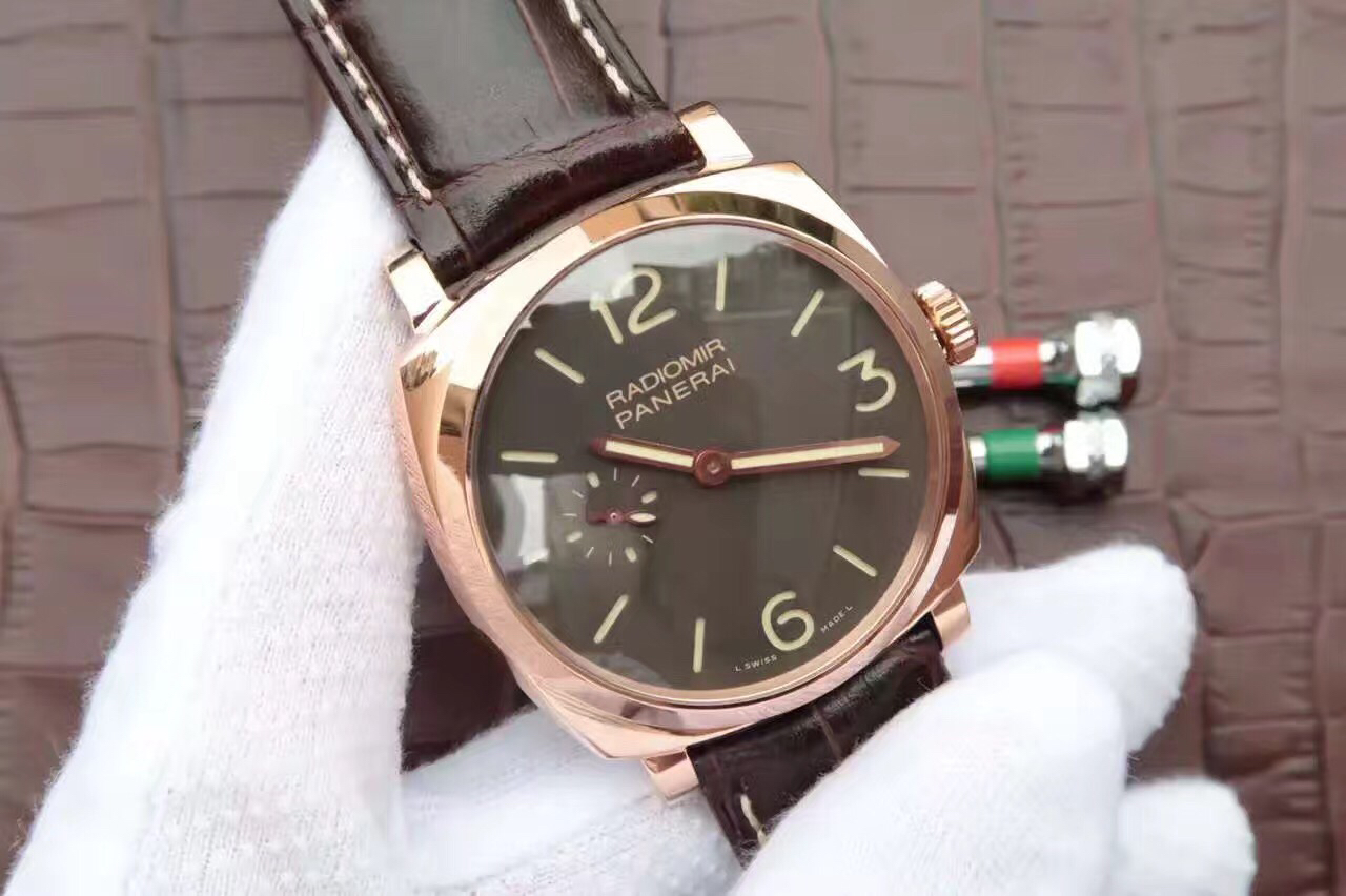 沛納海pam513 牛皮帶錶 手動機械機芯 男士腕錶￥3980