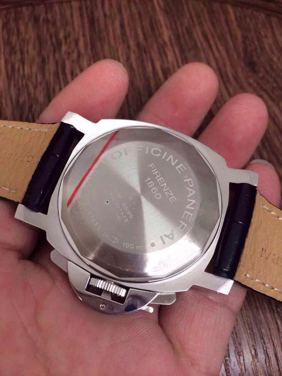 沛納海PAM121 牛皮錶帶 ASIA7750自動機械 男士腕錶￥3980-高仿沛納海