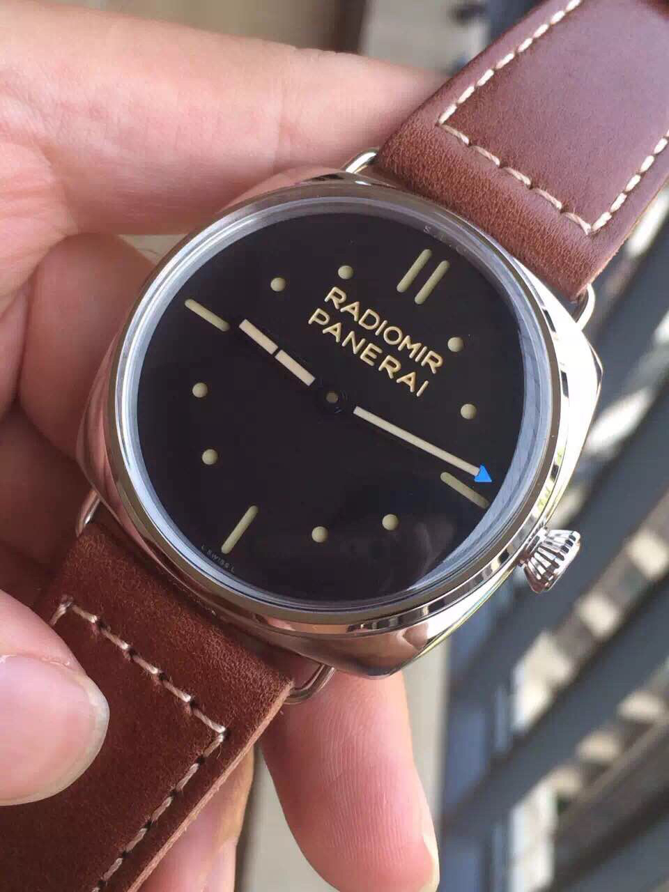 沛納海 型號 PAM449 繫列 限量珍藏款 瘋馬皮錶帶 手動機械機芯 男士腕錶￥3480