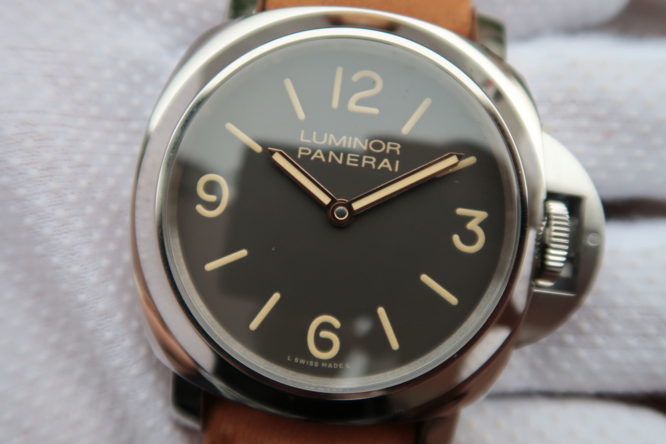 沛納海PAM390 繫列 現代款 牛皮錶帶 P5000手動機械機芯 男士腕錶￥3480