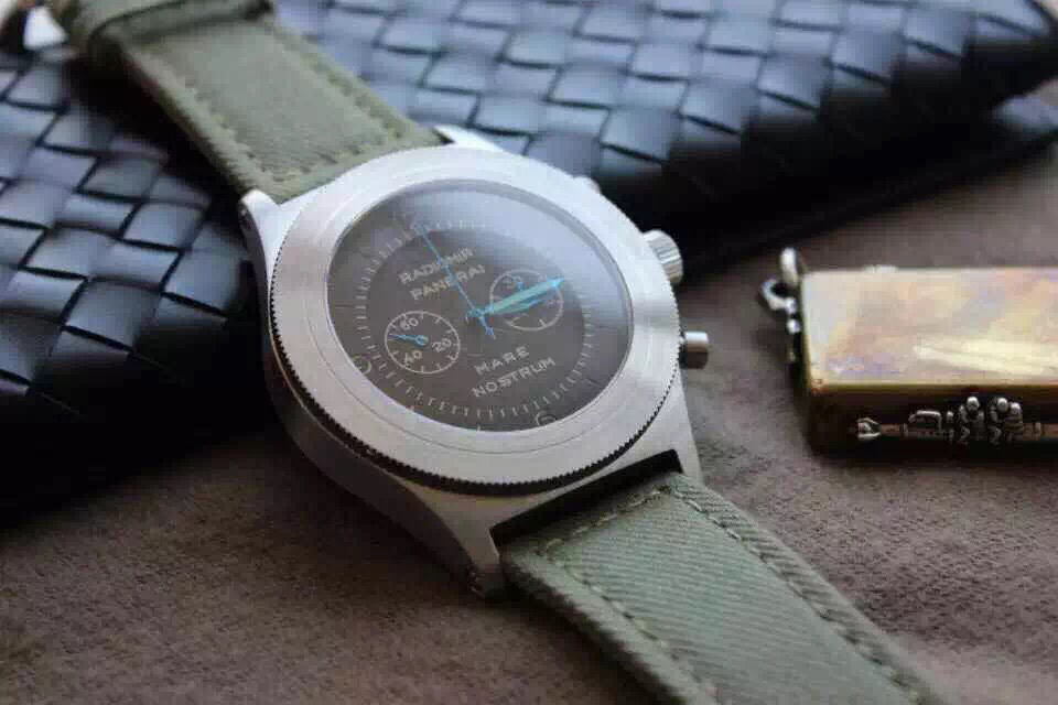 沛納海PAM300 織緞錶帶 ASIA7750改手動機械 男士腕錶￥3980-高仿沛納海