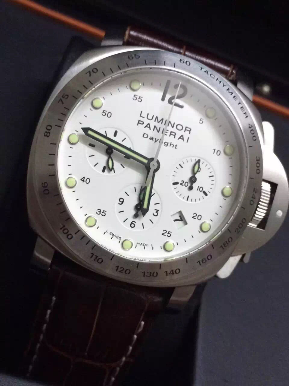 沛納海PAM251 牛皮錶帶 ASIA7753自動機械 男士腕錶￥3980-高仿沛納海