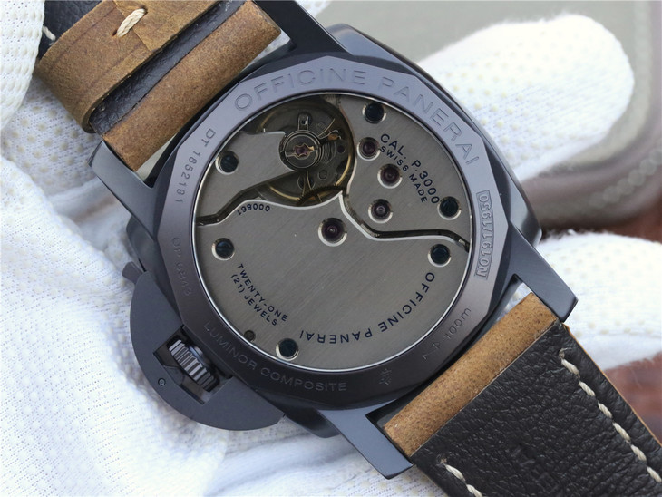 沛納海pam375男士手動機械手錶 大塊頭47毫米專用￥3980-高仿沛納海