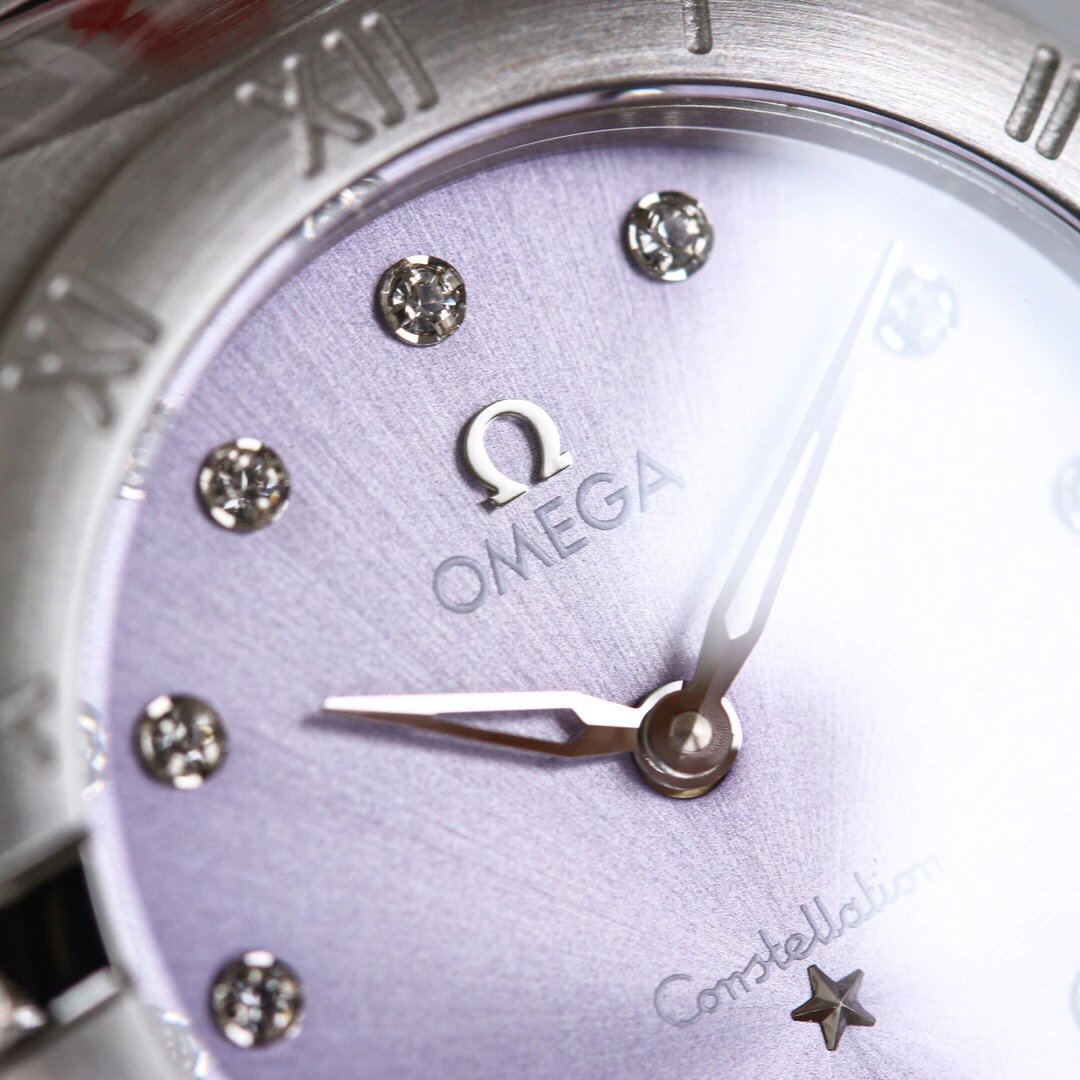 歐米茄星座繫列131.10.28.60.60.002紫盤搭載原裝正品瑞士機芯28MM女錶￥2980.00元-高仿歐米茄