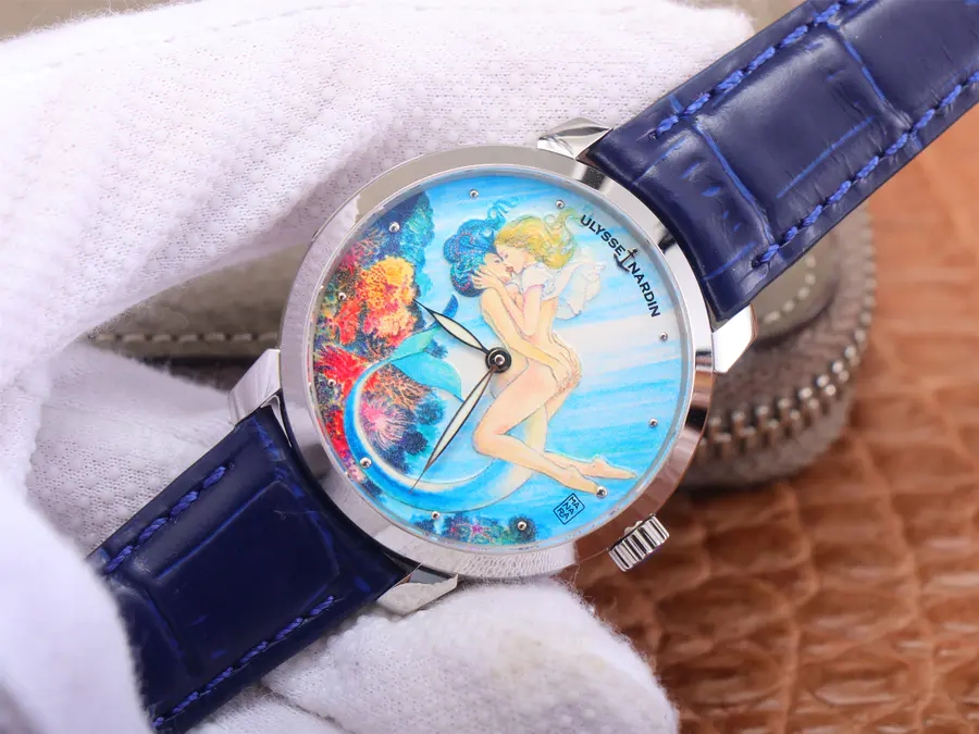 雅典錶大白鯊復刻手錶 FK廠出品雅典鎏金 3203-136LE-2 美人魚￥3180-高仿雅典