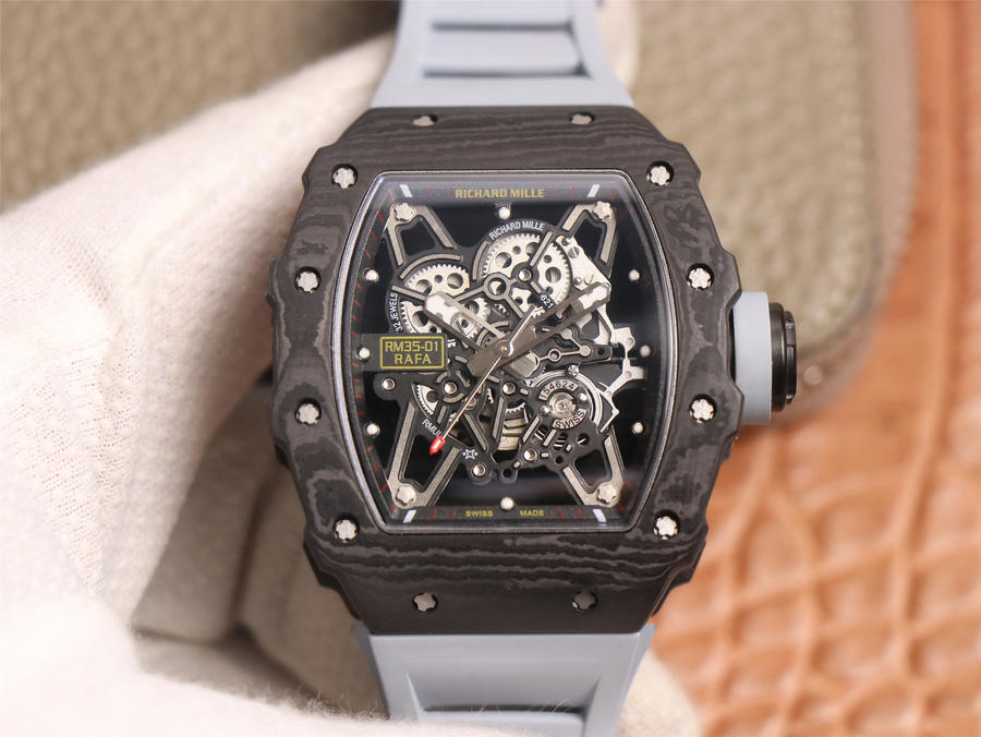 理查德米勒腕錶 RM035密底全新改進碳釬維殼￥3980 