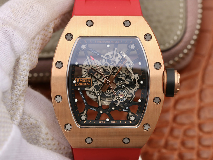 kv廠理查德米勒手錶 RM035＂美國公牛＂紀念版 全玫瑰金￥3680